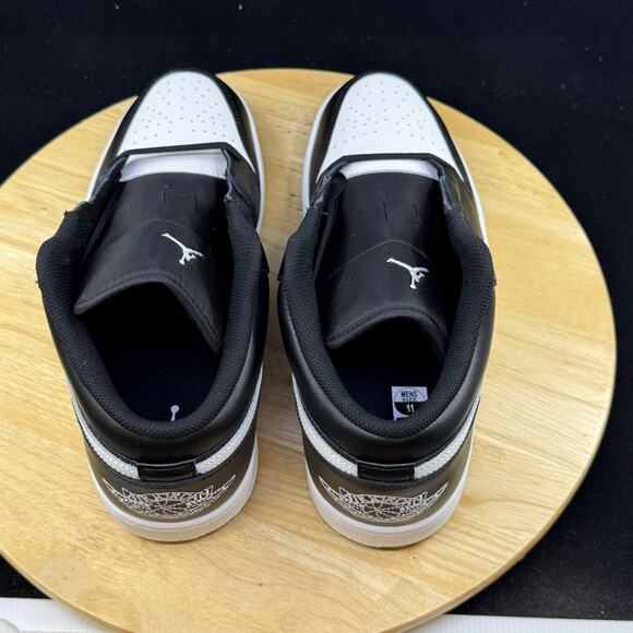 Nike Air Jordan 1 Low Black Summit White Sneaker Men's Shoe Size 10 553558-043 - Picture 7 of 7